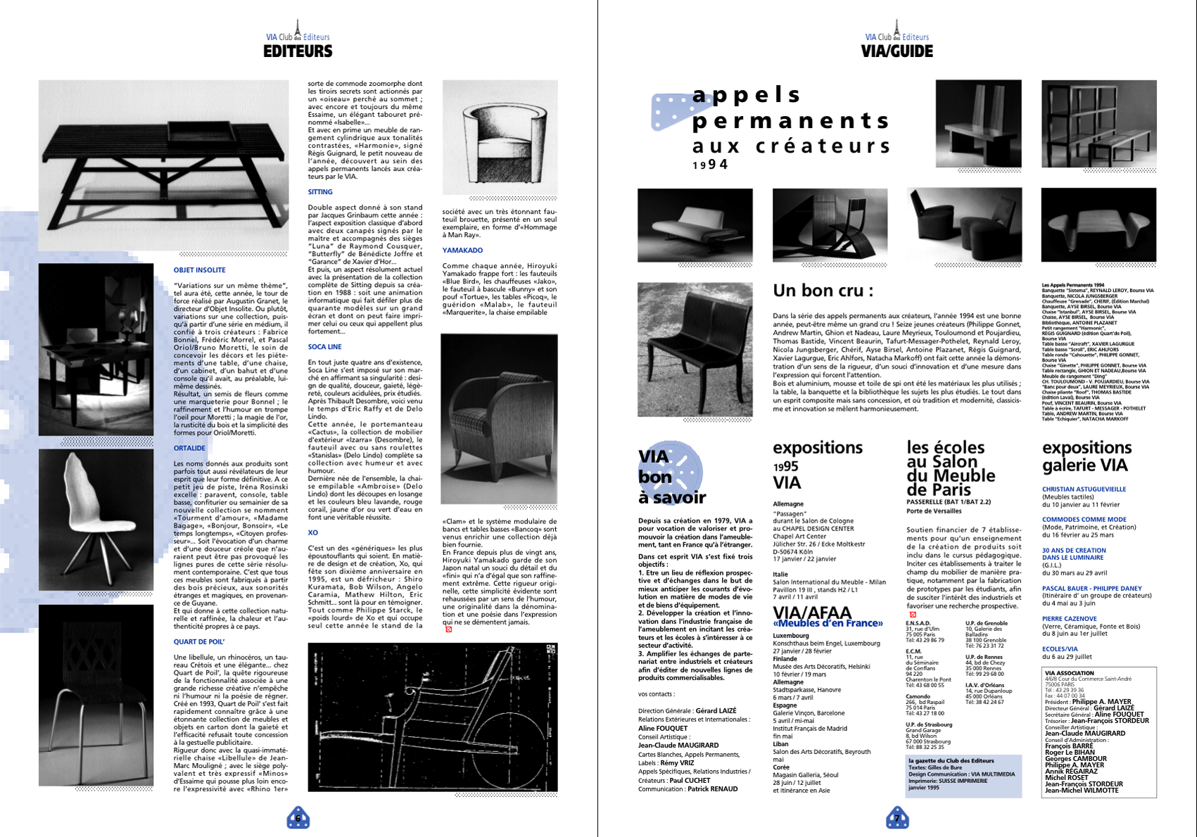 VIA COMMODES COMME MODE SALON DU MEUBLE DE PARIS 1995